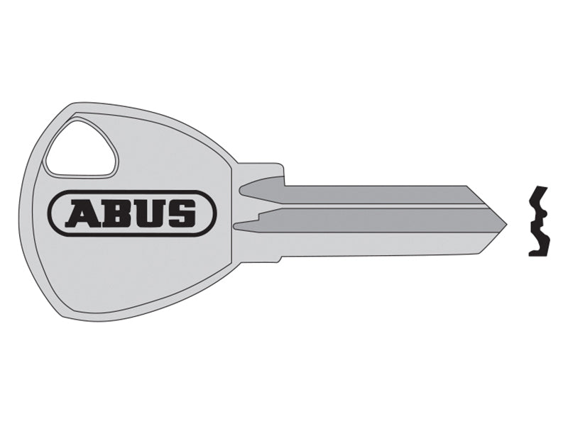 ABUS KB12023 key blank for the versatile ABUS 65 series brass padlocks.