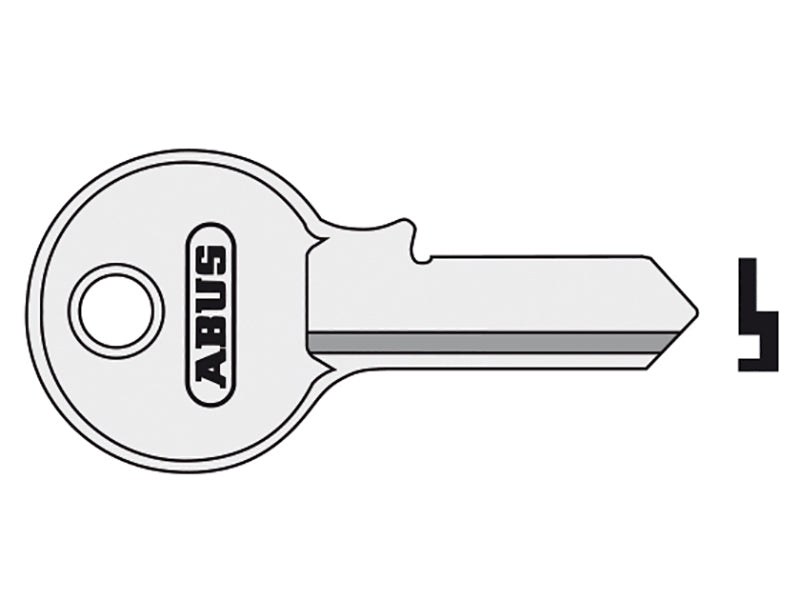 ABUS KB28823 key blank designed for a specific keyway in the ABUS 55 series.