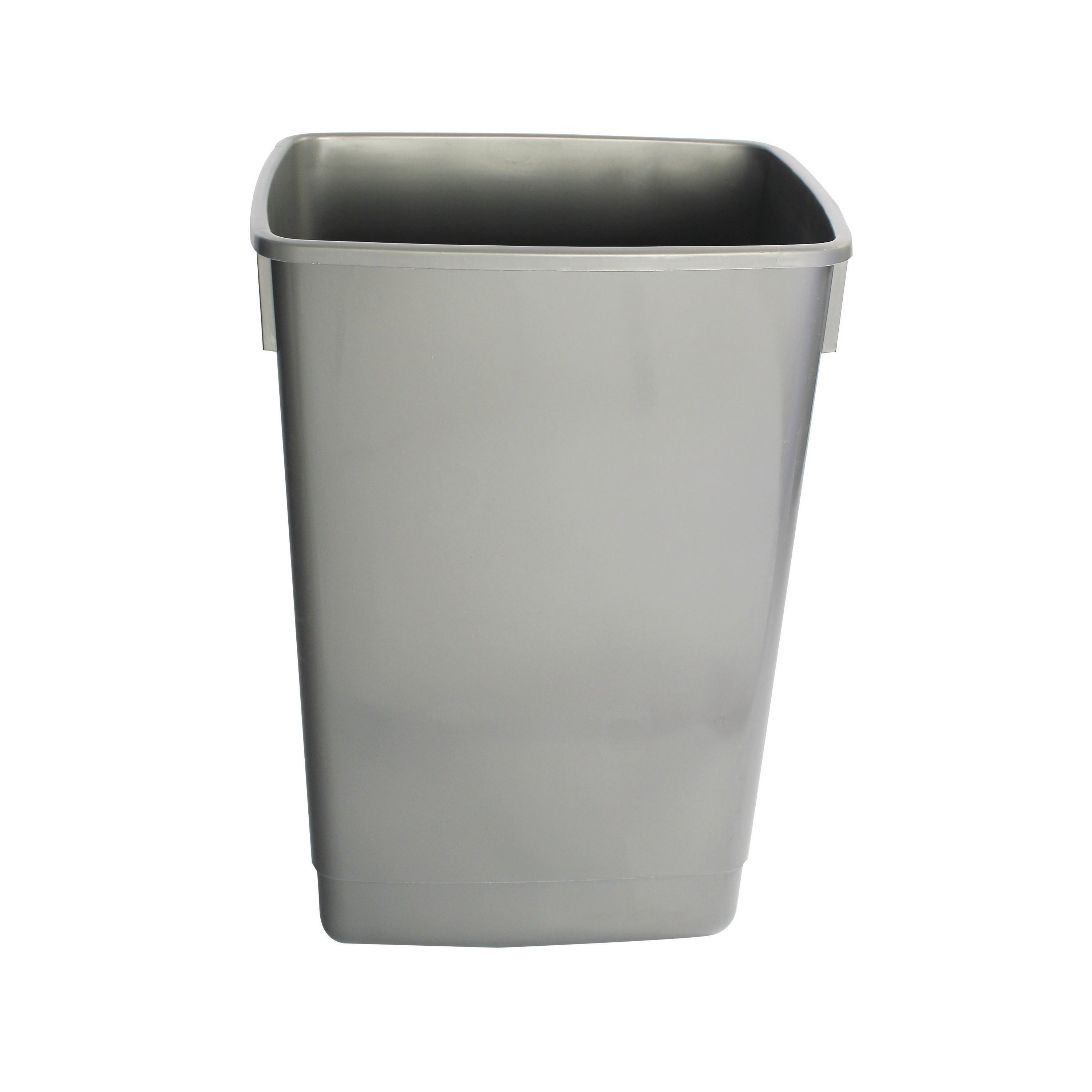 Pack of three Addis 54-litre recycling bin bases in a sleek metallic grey finish.