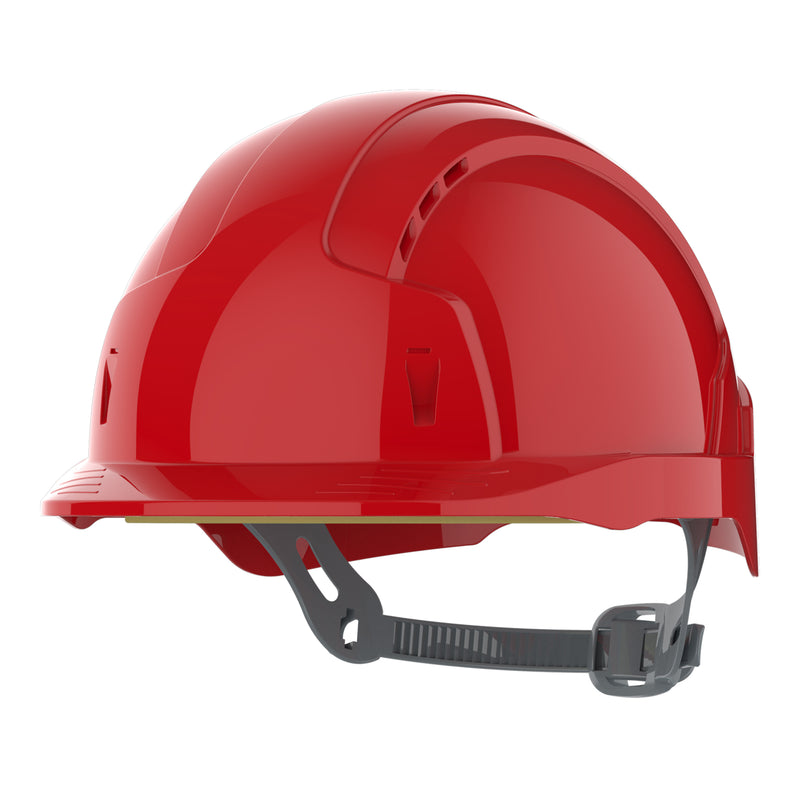 JSP EVOLite Safety Helmet - Slip Ratchet - Vented - Red