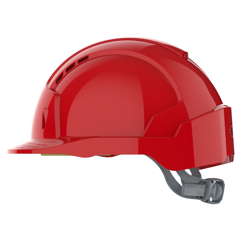JSP EVOLite Safety Helmet - Slip Ratchet - Vented - Red