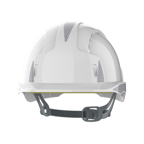JSP EVOLite Safety Helmet with CR2 - Slip Ratchet - Vented - White