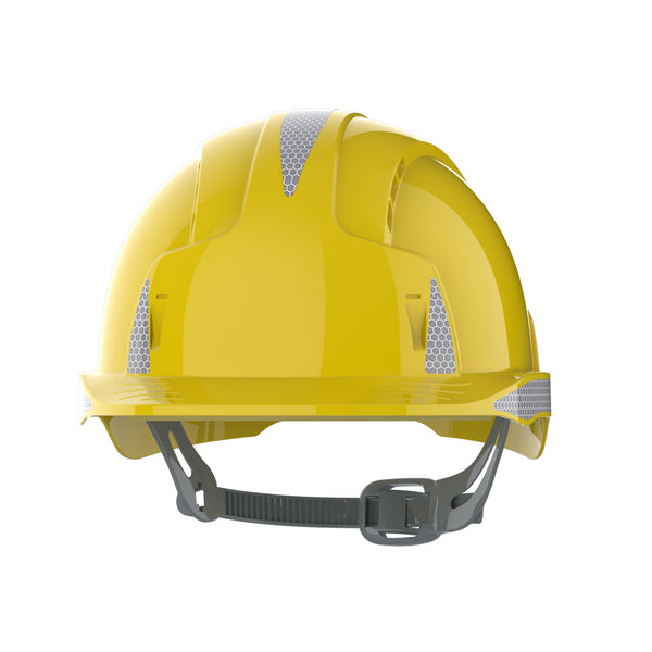 JSP EVOLite Safety Helmet with CR2 - Slip Ratchet - Vented - Yellow
