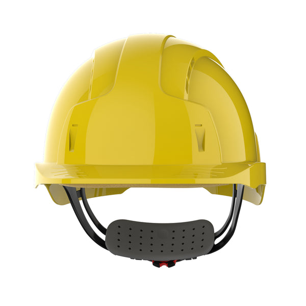 JSP EVOLite Safety Helmet - Wheel Ratchet - Vented - Yellow