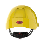 JSP EVOLite Safety Helmet - Wheel Ratchet - Vented - Yellow - thumbnail 4