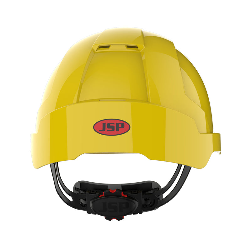 JSP EVOLite Safety Helmet - Wheel Ratchet - Vented - Yellow