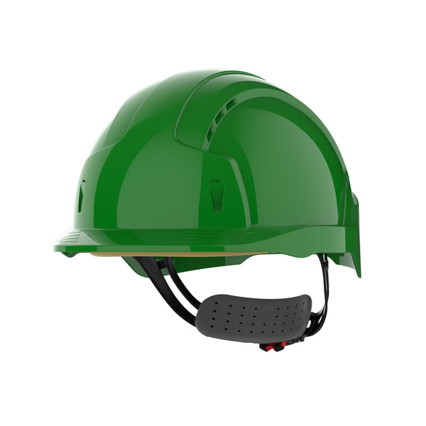 JSP EVOLite Safety Helmet - Wheel Ratchet - Vented - Green