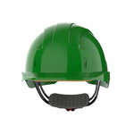 JSP EVOLite Safety Helmet - Wheel Ratchet - Vented - Green - thumbnail 2