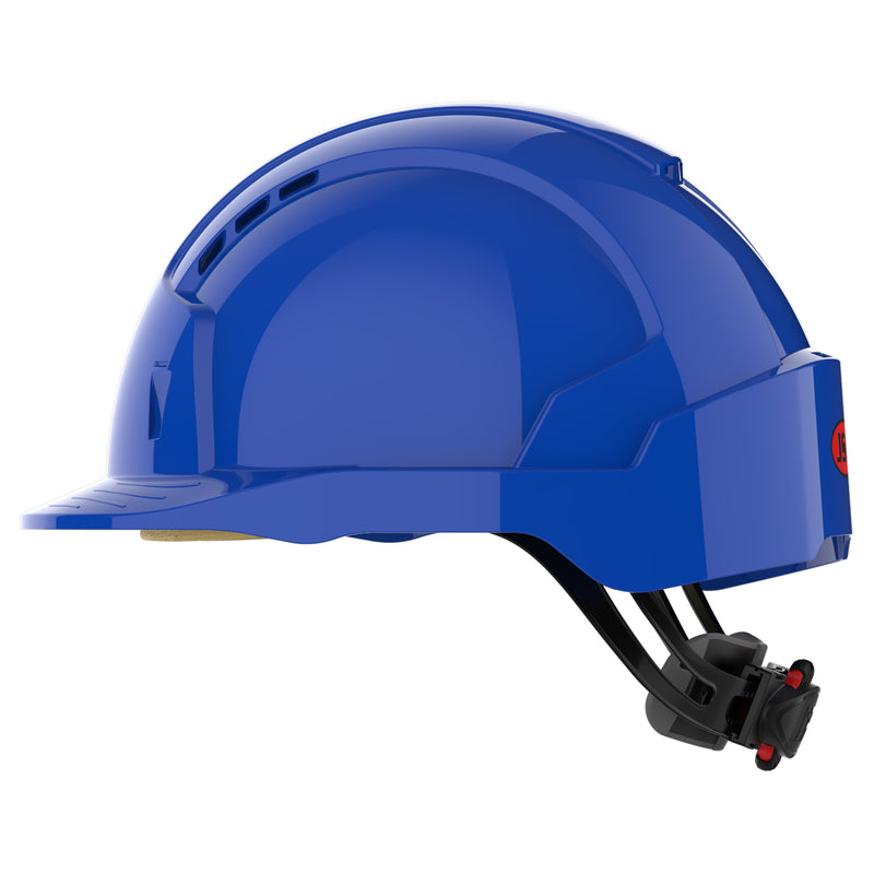 JSP EVOLite Safety Helmet - Wheel Ratchet - Vented - Blue