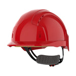 JSP EVOLite Safety Helmet - Wheel Ratchet - Vented - Red - thumbnail 1