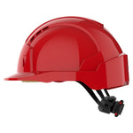JSP EVOLite Safety Helmet - Wheel Ratchet - Vented - Red - thumbnail 3