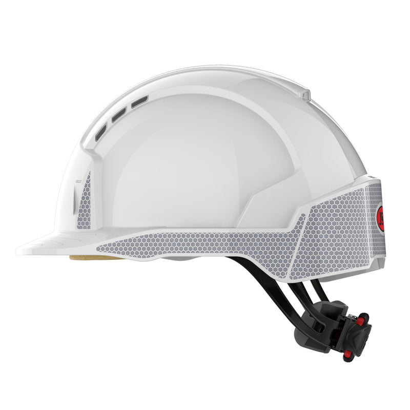 JSP EVOLite Safety Helmet with CR2 - Wheel Ratchet - Vented - White