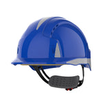 JSP EVOLite Safety Helmet with Reflective CR2 Decals - Wheel Ratchet - Vented - Blue - thumbnail 1