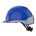 JSP EVOLite Safety Helmet with Reflective CR2 Decals - Wheel Ratchet - Vented - Blue - thumbnail 3