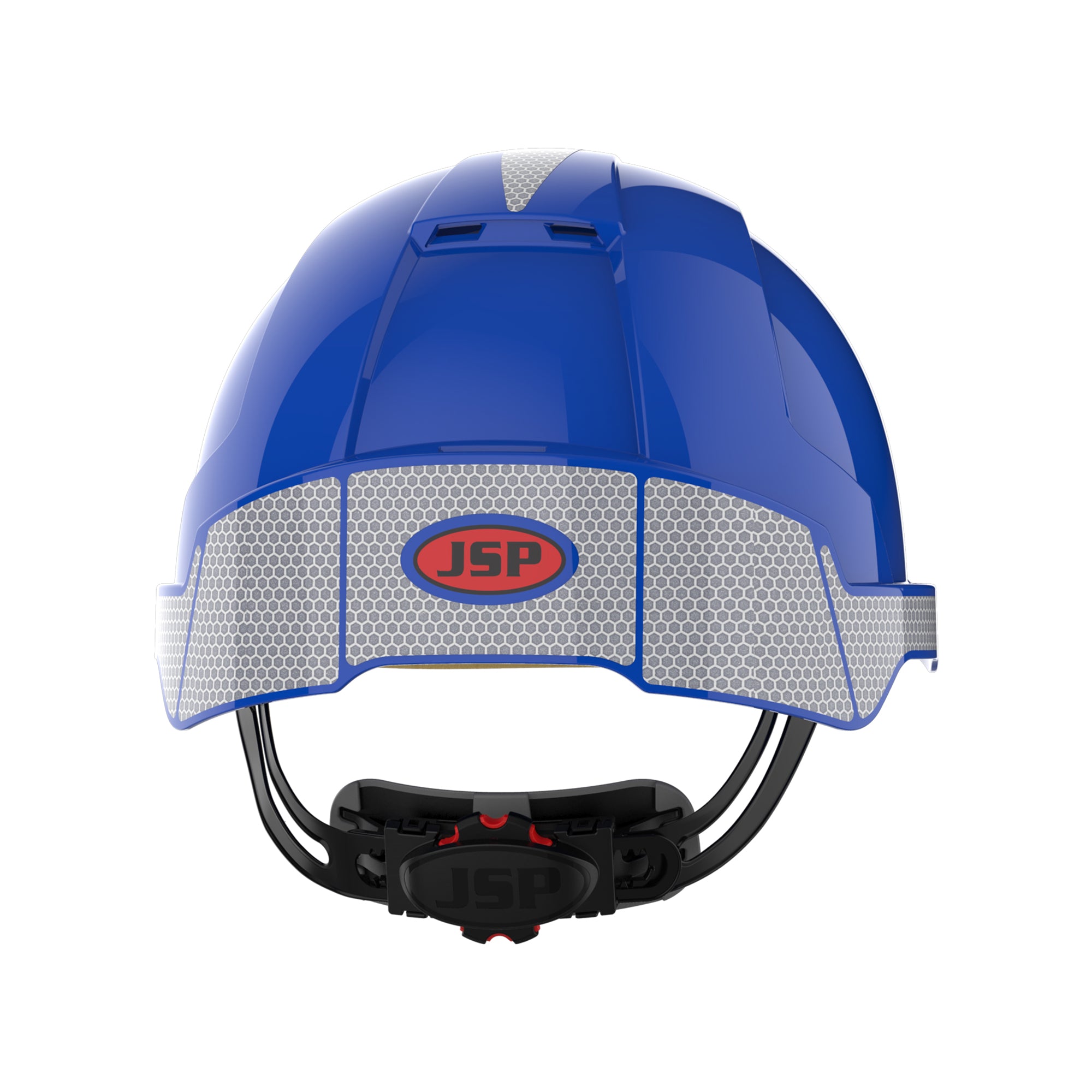 JSP EVOLite Safety Helmet with Reflective CR2 Decals - Wheel Ratchet - Vented - Blue