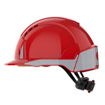 JSP EVOLite Safety Helmet with Reflective CR2 Decals - Wheel Ratchet - Vented - Red - thumbnail 3