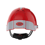 JSP EVOLite Safety Helmet with Reflective CR2 Decals - Wheel Ratchet - Vented - Red - thumbnail 4