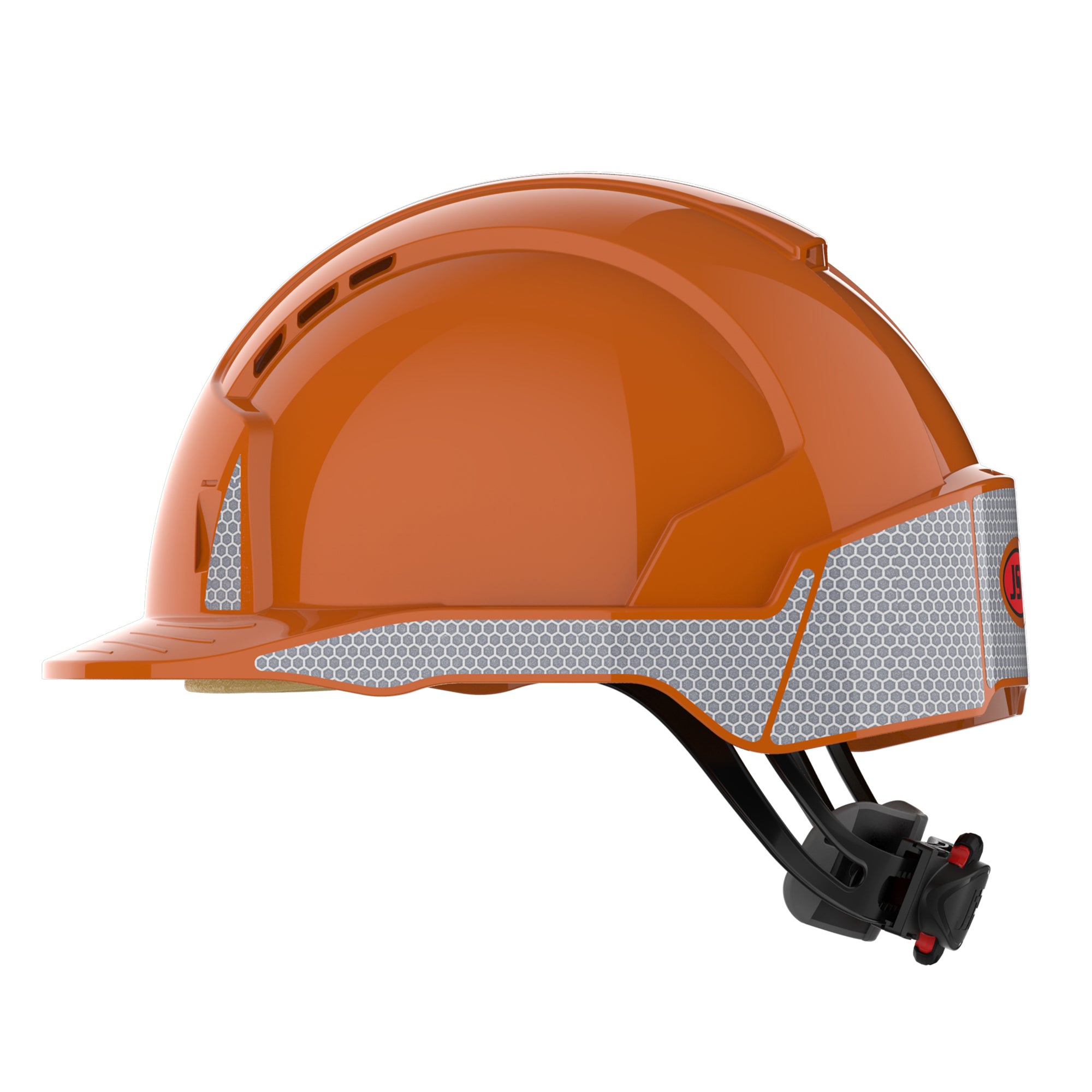 JSP EVOLite Safety Helmet with Reflective CR2 Decals - Wheel Ratchet - Vented - Orange