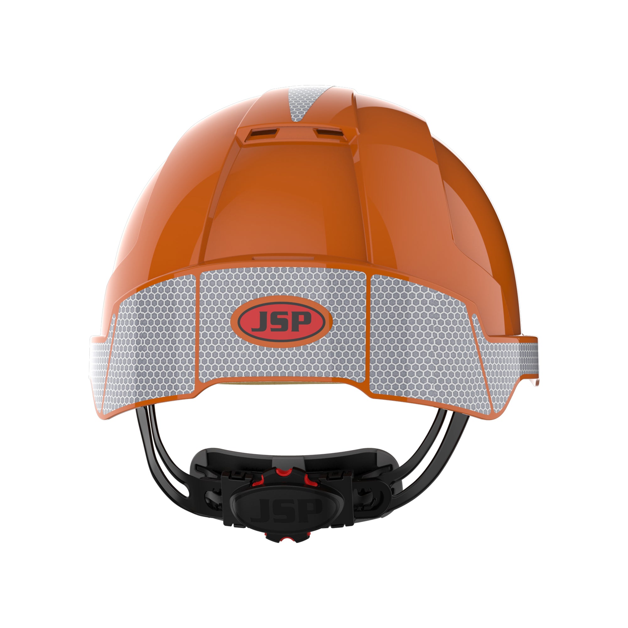 JSP EVOLite Safety Helmet with Reflective CR2 Decals - Wheel Ratchet - Vented - Orange