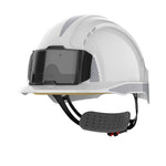 JSP EVOLite Safety Helmet - Reflective CR2 Decals and ID Card Holder / Lamp Bracket - White - thumbnail 1
