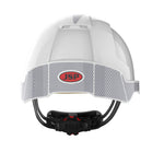 JSP EVOLite Safety Helmet - Reflective CR2 Decals and ID Card Holder / Lamp Bracket - White - thumbnail 4