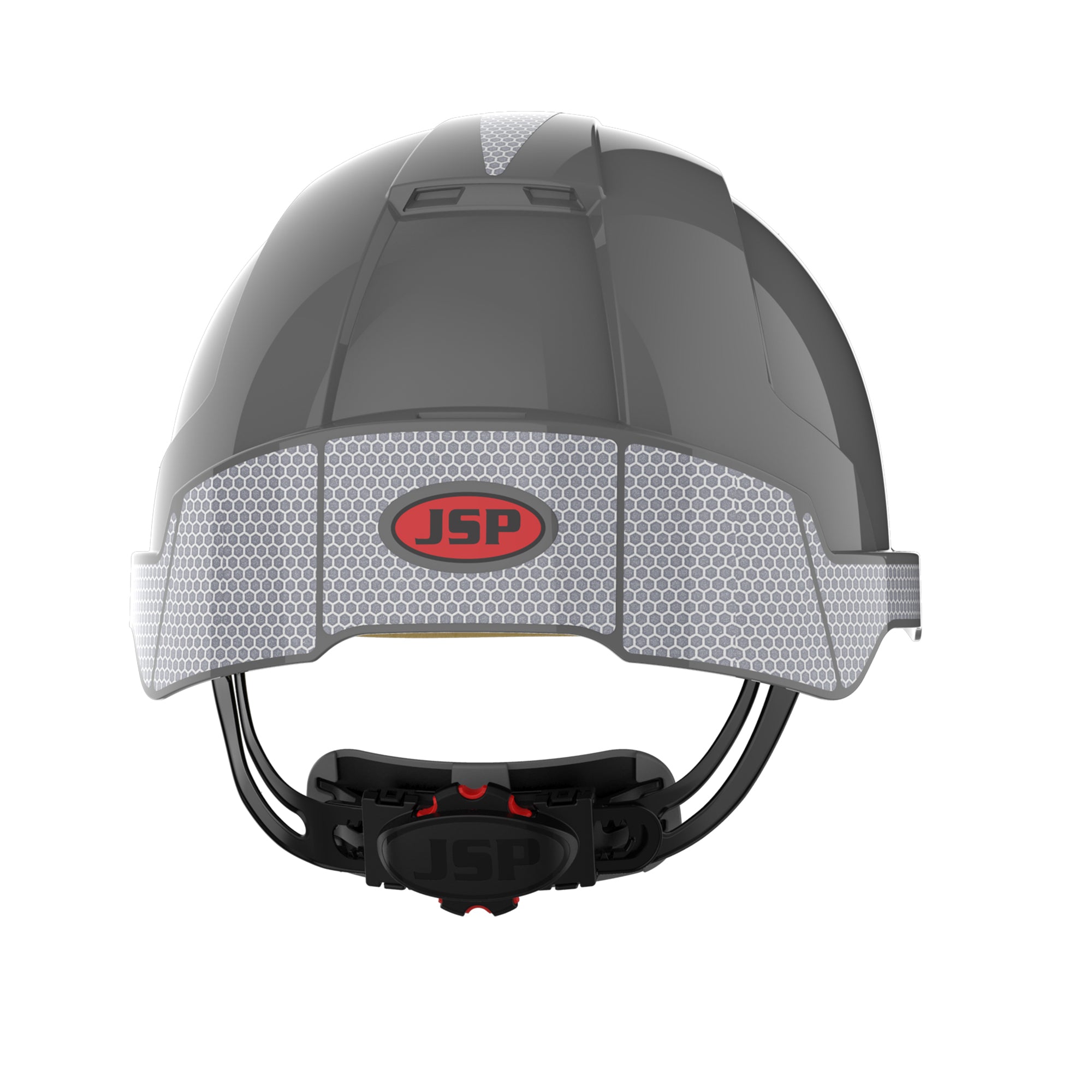 JSP EVOLite Safety Helmet with CR2 Decals and ID Card Holder / Lamp Bracket - Grey