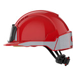JSP EVOLite Safety Helmet with CR2 Decals and ID Card Holder / Lamp Bracket - Red - thumbnail 3