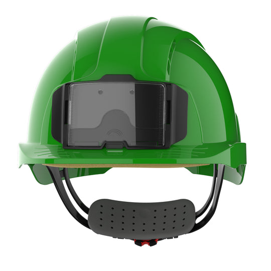 JSP EVOLite Safety Helmet with ID Card Holder / Lamp Bracket - Green