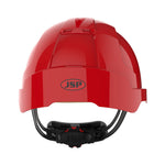 JSP EVOLite Safety Helmet with ID Card Holder / Lamp Bracket - Red - thumbnail 4