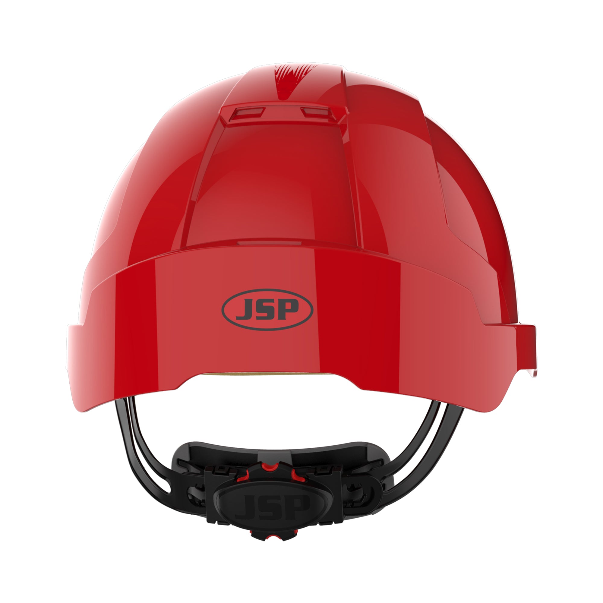 JSP EVOLite Safety Helmet with ID Card Holder / Lamp Bracket - Red