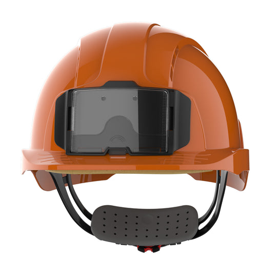 JSP EVOLite Safety Helmet with ID Card Holder / Lamp Bracket - Orange