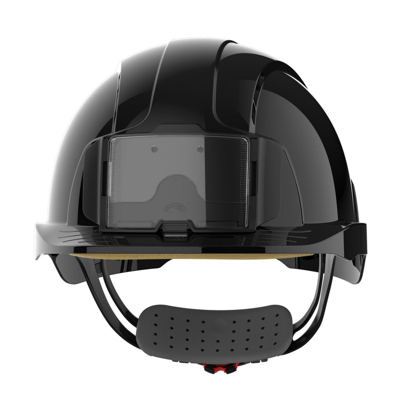 JSP EVOLite Safety Helmet with ID Card Holder / Lamp Bracket - Black