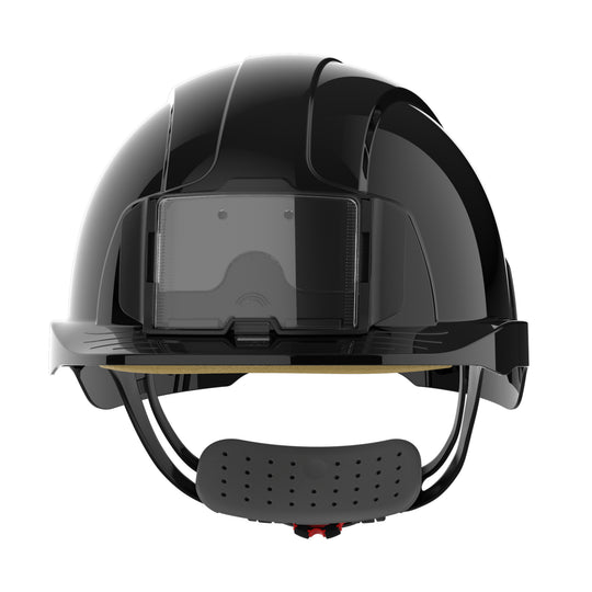 JSP EVOLite Safety Helmet with ID Card Holder / Lamp Bracket - Black