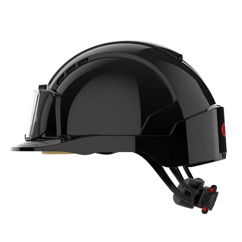 JSP EVOLite Safety Helmet with ID Card Holder / Lamp Bracket - Black
