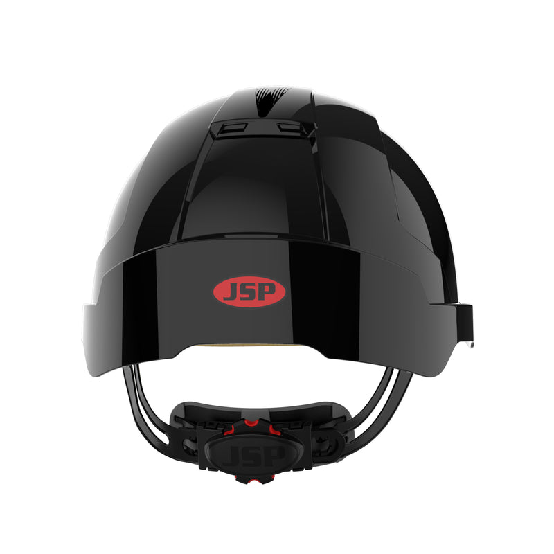 JSP EVOLite Safety Helmet with ID Card Holder / Lamp Bracket - Black