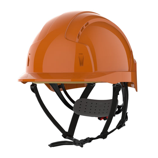 JSP EVOLite Linesman Safety Helmet - Wheel Ratchet - Vented - Orange