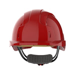 JSP EVOLite Safety Helmet - Micro Peak - Wheel Ratchet - Red - thumbnail 2