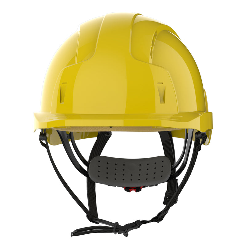 JSP EVOLite Micro Peak Linesman Safety Helmet - Wheel Ratchet - Yellow