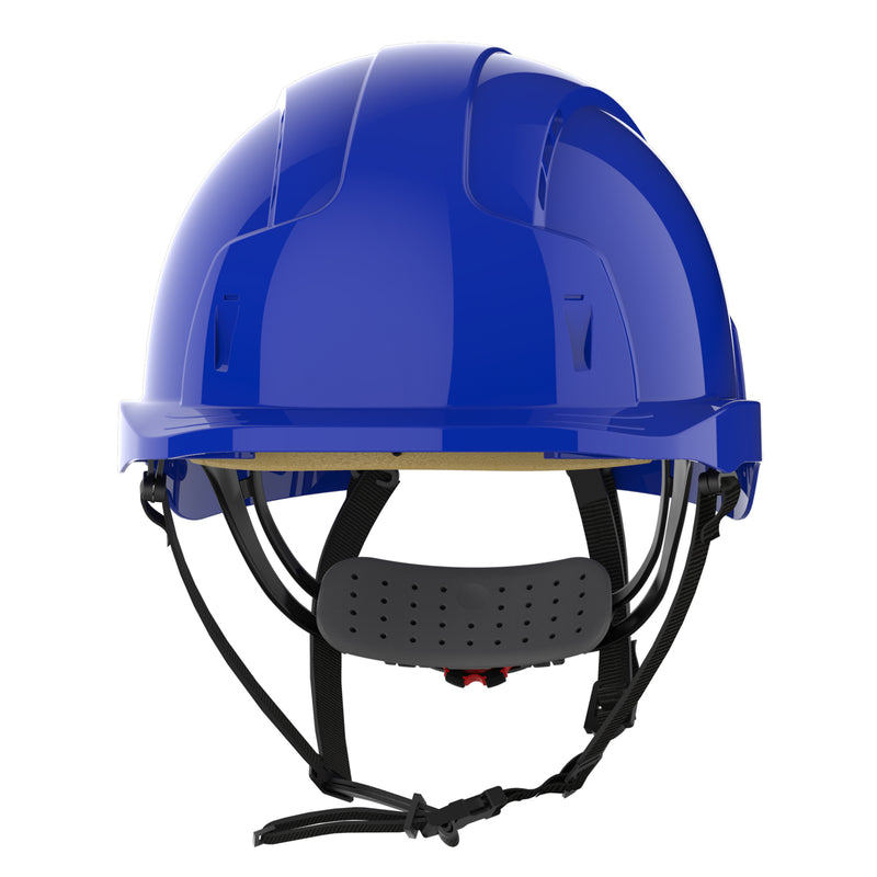 JSP EVOLite Micro Peak Linesman Safety Helmet - Wheel Ratchet - Blue