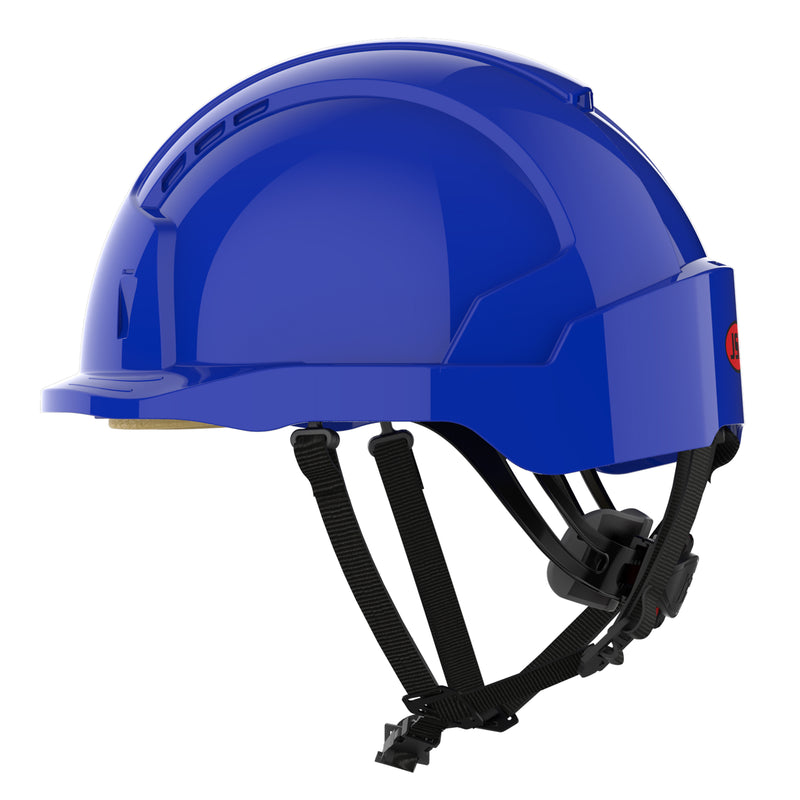JSP EVOLite Micro Peak Linesman Safety Helmet - Wheel Ratchet - Blue