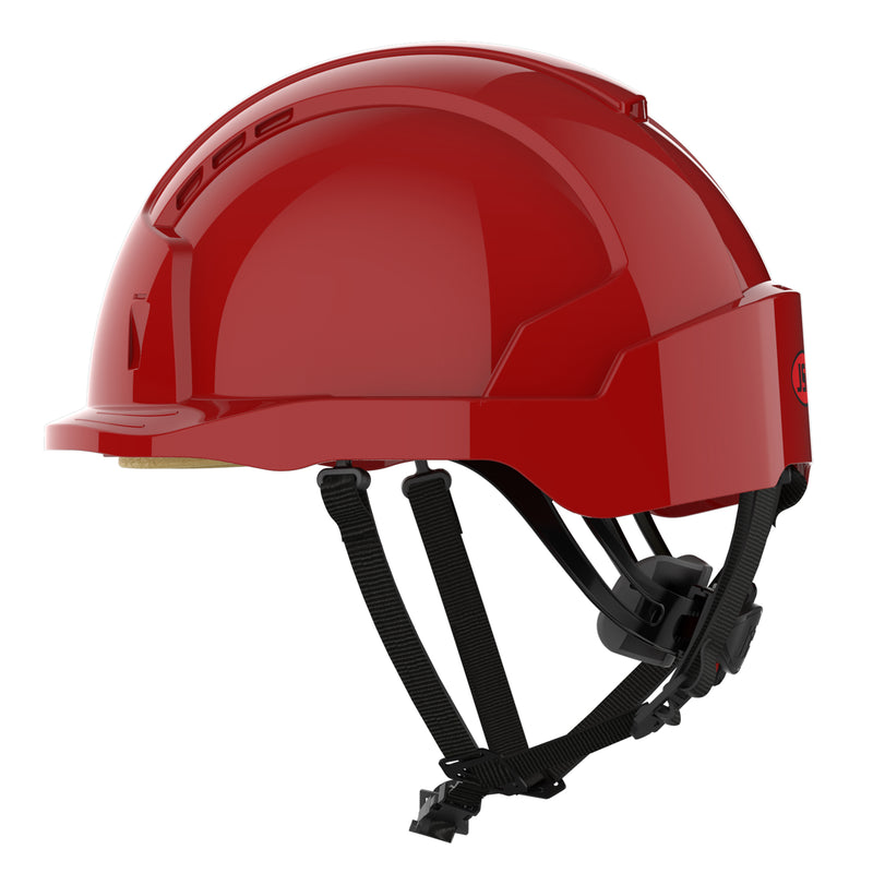 JSP EVOLite Micro Peak Linesman Safety Helmet - Wheel Ratchet - Red