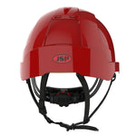 JSP EVOLite Micro Peak Linesman Safety Helmet - Wheel Ratchet - Red