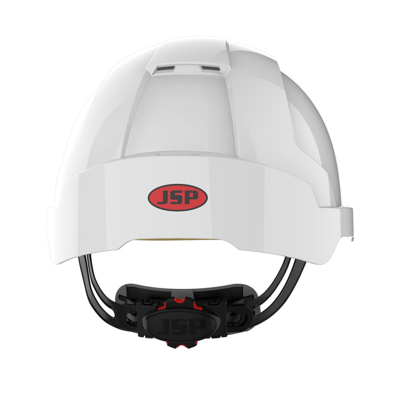 JSP EVOLite Safety Helmet - Micro Peak - Wheel Ratchet - Vented - White