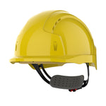 JSP EVOLite Safety Helmet - Micro Peak - Wheel Ratchet - Vented - Yellow - thumbnail 1