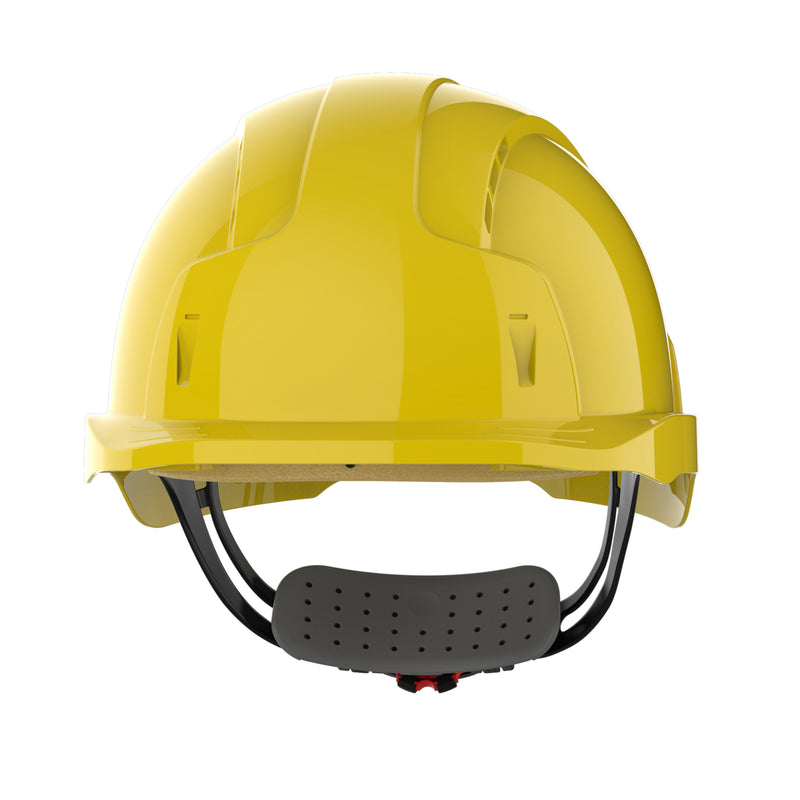 JSP EVOLite Safety Helmet - Micro Peak - Wheel Ratchet - Vented - Yellow