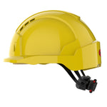 JSP EVOLite Safety Helmet - Micro Peak - Wheel Ratchet - Vented - Yellow - thumbnail 3