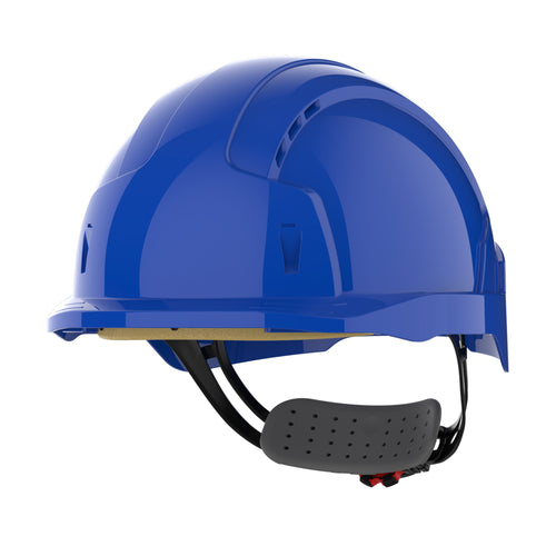 JSP EVOLite Safety Helmet - Micro Peak - Wheel Ratchet - Vented - Blue