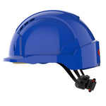 JSP EVOLite Safety Helmet - Micro Peak - Wheel Ratchet - Vented - Blue - thumbnail 3