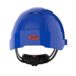 JSP EVOLite Safety Helmet - Micro Peak - Wheel Ratchet - Vented - Blue - thumbnail 4