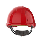JSP EVOLite Safety Helmet - Micro Peak - Wheel Ratchet - Vented - Red - thumbnail 2